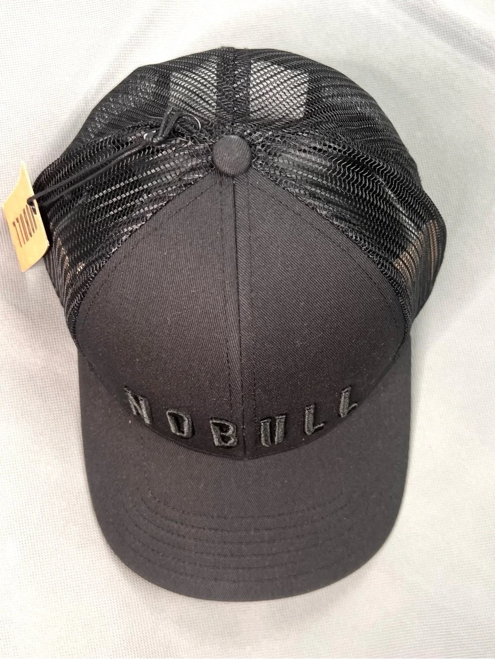 NOBULL Trucker Hat Baseball Cap Black Mesh Back Snapback Logo Gym NEW
